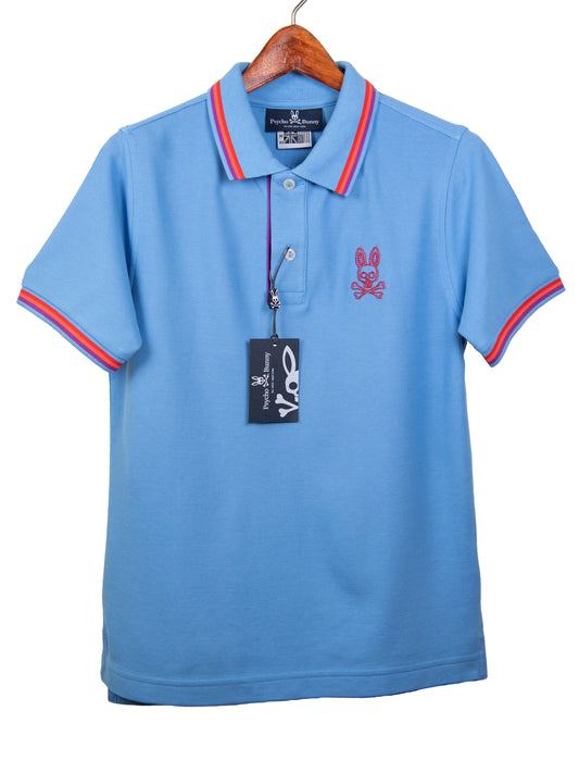 Psycho Bunny 31931 Boy's Short Sleeve Polo- Sky Blue