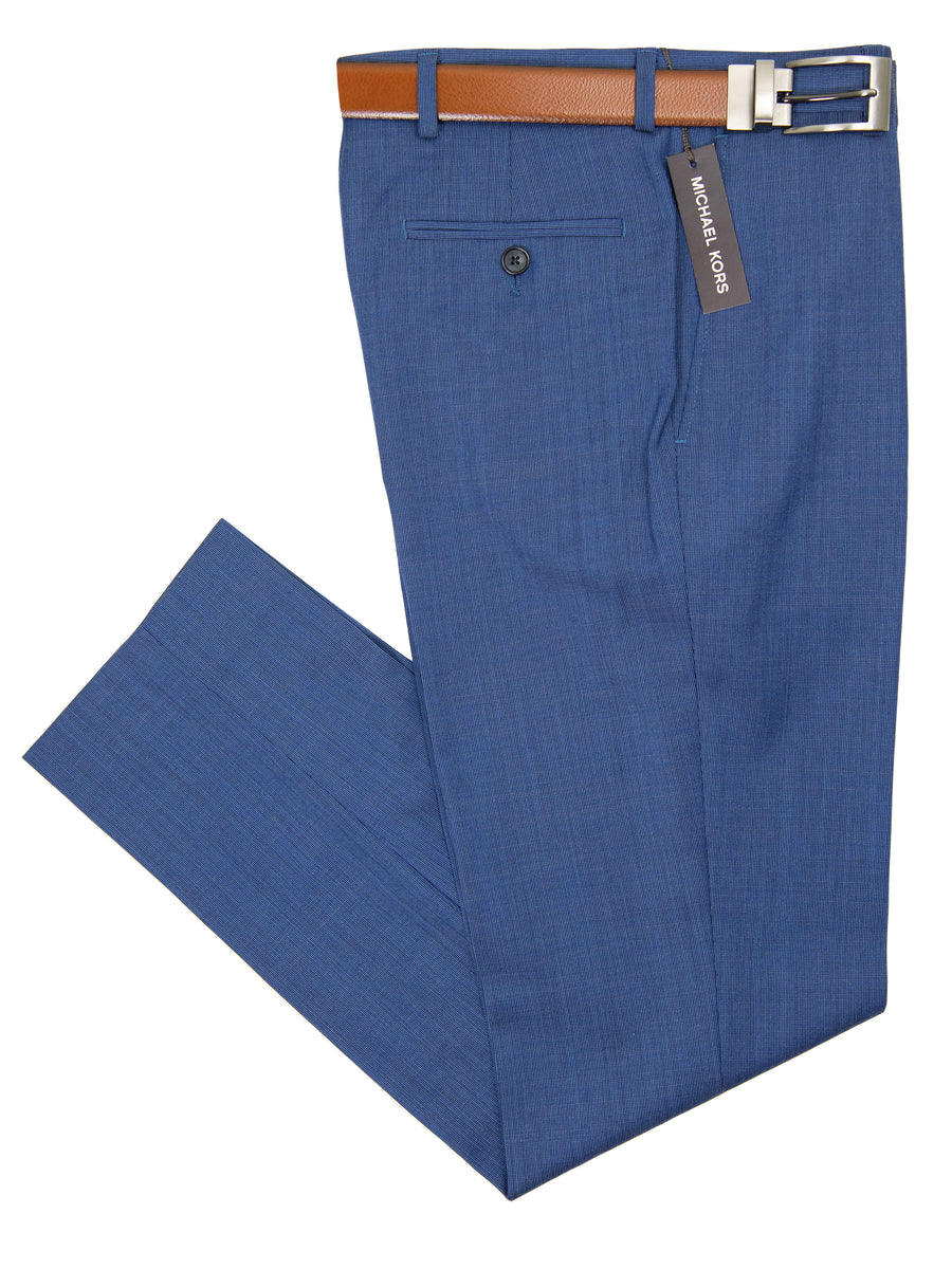 Michael Kors 32373P Boy's Suit Separate Pant - Natural Stretch - End on End - Blue