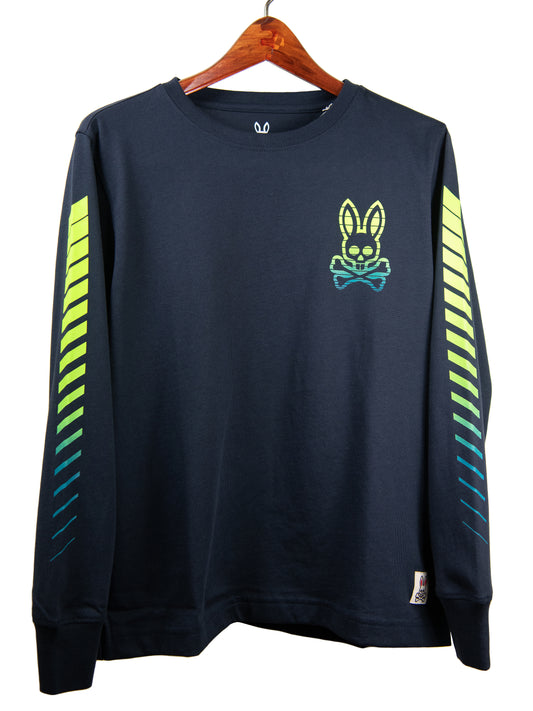 Psycho Bunny 32466 Boy's Long Sleeve Long Sleeve Tee - Navy