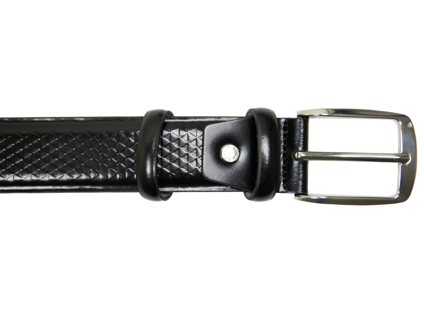 Paul Lawrence 32070 Young Men's Belt - Diamond Pattern - Black