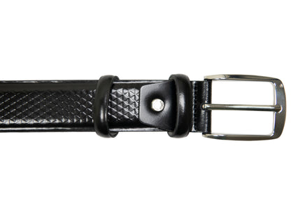 Paul Lawrence 32070 Young Men's Belt - Diamond Pattern - Black