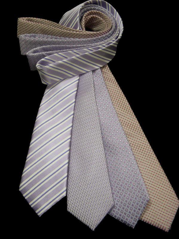 Heritage House 10715 100% Woven Silk Boy's Tie - Assorted Neat - Pastel Purples/Pinks